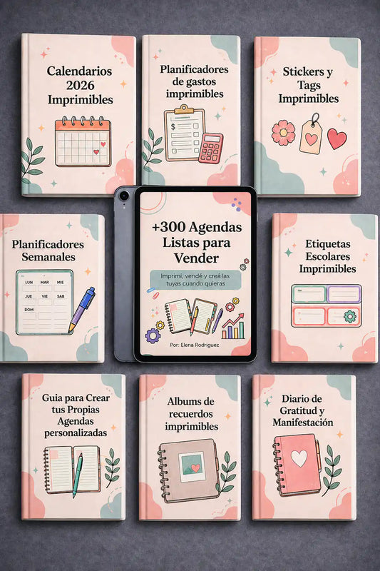 4x1 Pack de Agendas + 7 Bonos de Regalo